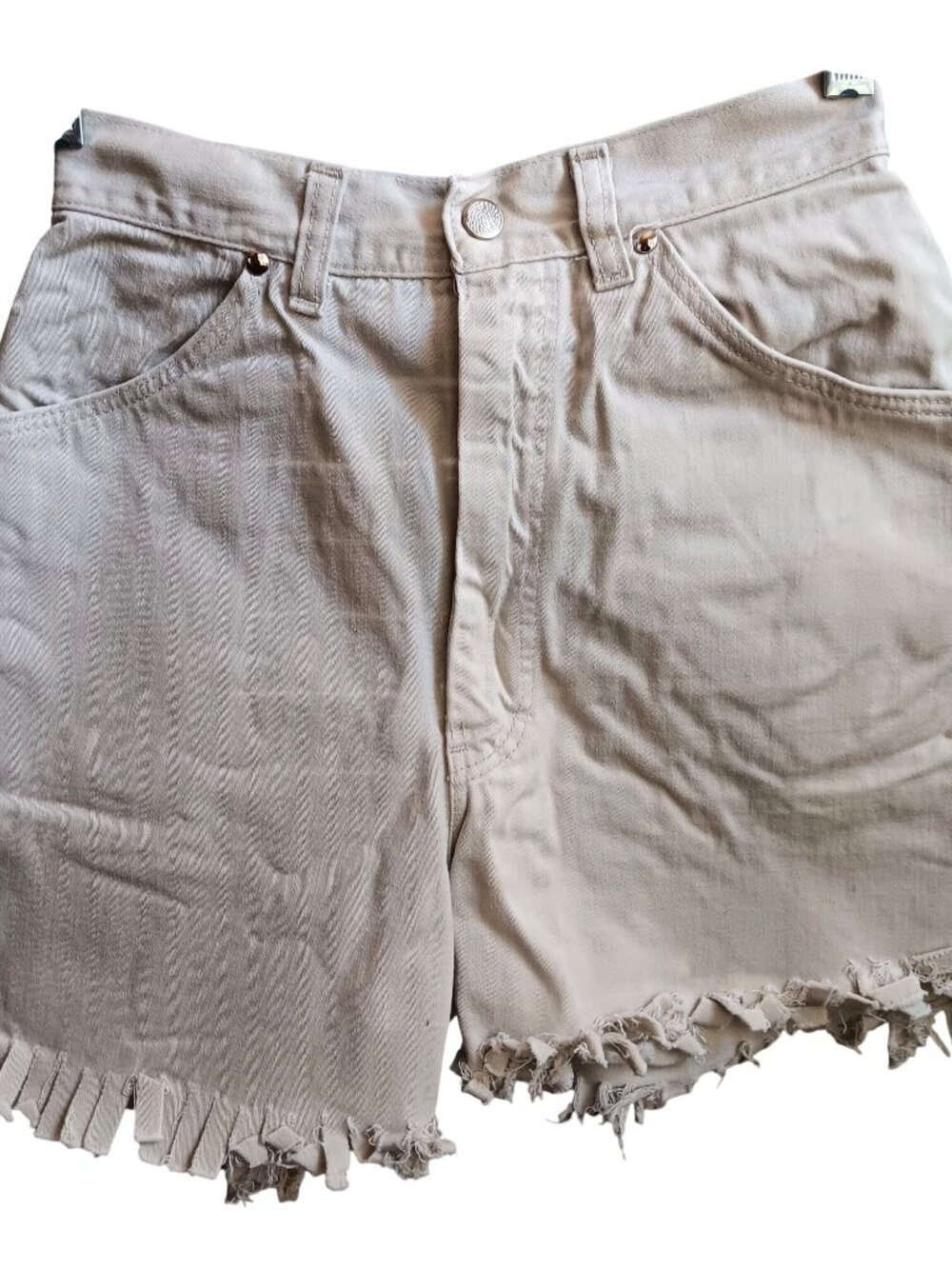 22" True Vintage Farm Girl Shorts Penneys 1960s Womens Denim Distressed Fringe